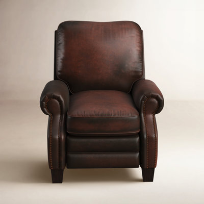 Jasmin 37" Wide Leather Manual Club Recliner