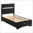 Black Twin Storage Panel Bed