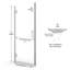 Porte de douche à charnière 26 po x 72 po Coppia-661645666-661645671