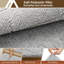 Bordure de marche antidérapante d'angle pour escalier intérieur, 76 x 76 cm, envers 100 % polyester TPE, gris-405491115