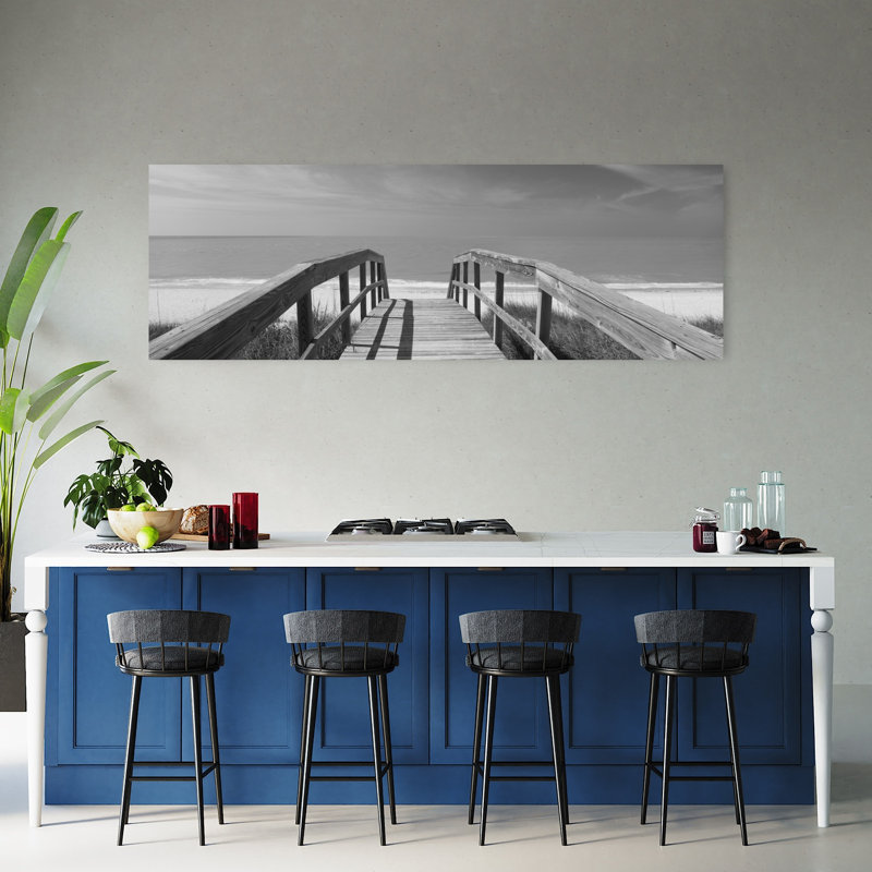 Boardwalk on the beach Gasparilla Island Florida USA 1 Piece Wrapped Canvas Panoramic Wall Art, 50.8 cm H x 152.4 cm W