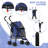 Foldable Lightweight Pet Stroller for Cats & Dogs 4-Wheel Standard Trolley for Pets-93312233