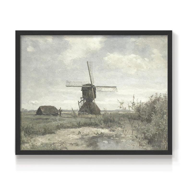 Paysages rétro-CCLVI-impression encadrée - réaménageable, Noir, H 16 po x l 20 po