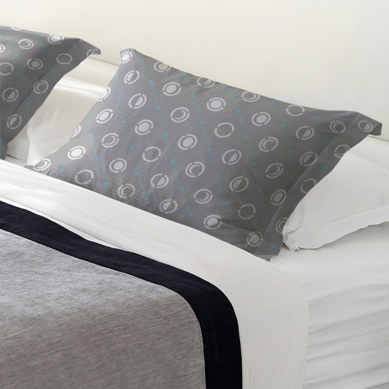 Taie décorative oreiller Classic Moon phases, Reine, Microfibre, Accent bleu sarcelle