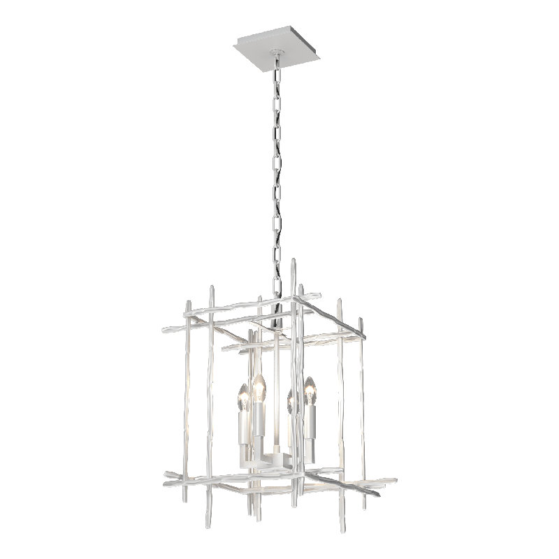 Tura - Light Rectangle Chandelier, White, Small