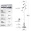 Stainless Steel Freestanding 8 - Hook Coat Rack-910824986