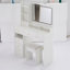 Table de meuble-lavabo de 41 po avec tiroir à gauche 41 po + tabouret rembourré, très grand miroir à DEL à commande tactile, interrupteur 3 couleurs, commode de rangement haute capacité multi-couches, convient aux grands espaces-824776520
