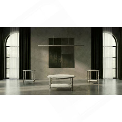 Contemporary 1pc Coffee Table Gunmetal Finish Open Storage Round Table Top Living Room Furniture