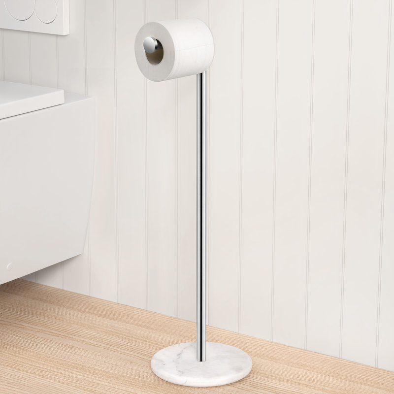 Porte-papier hygiénique sur pied, Chrome poli
