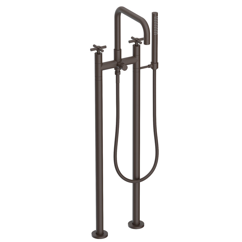 Exposed Tub & Hand Shower Set W/Risers, Oil Rubbed Bronze