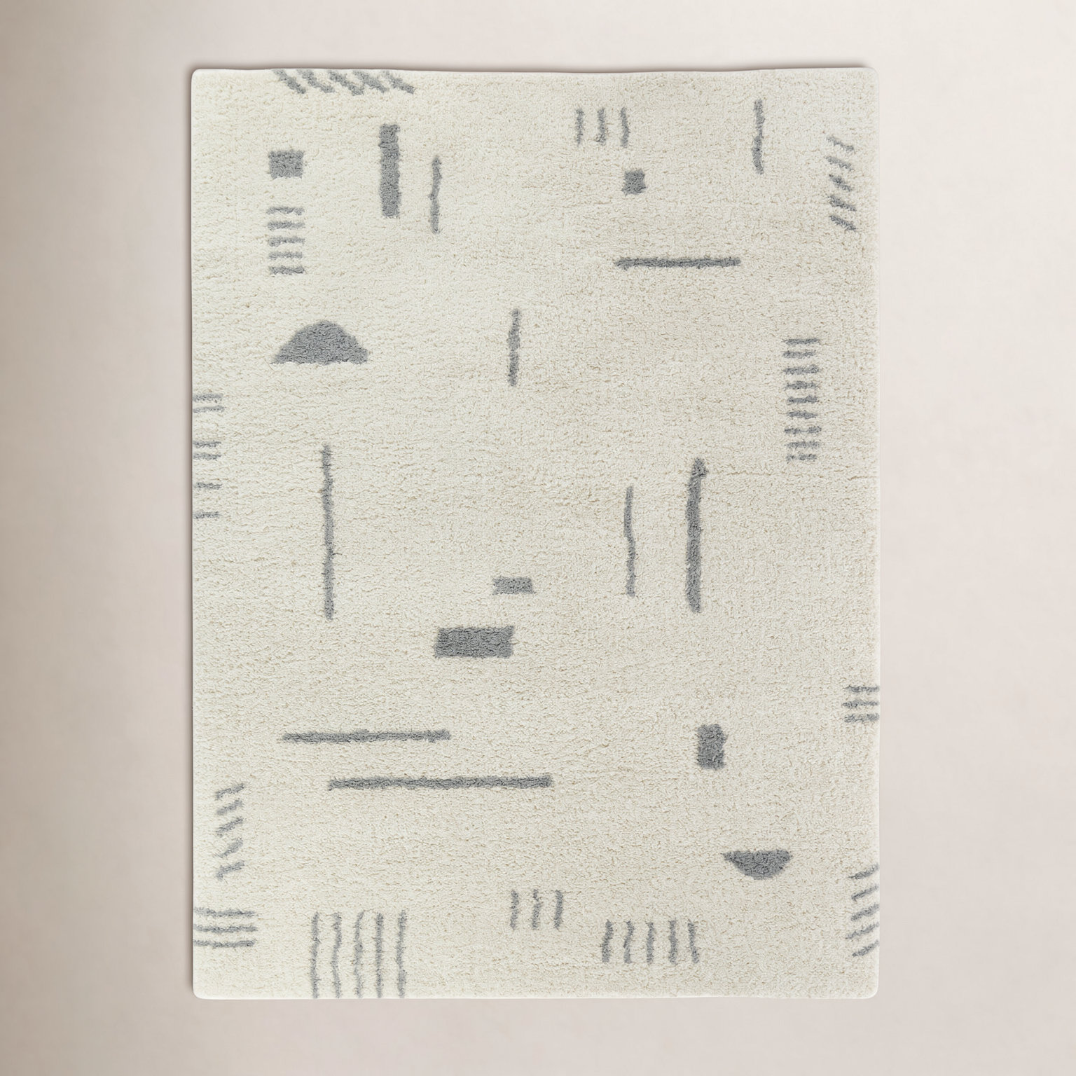 Morin Geometric Shag Rug, Rectangle 8'9" x 12'
