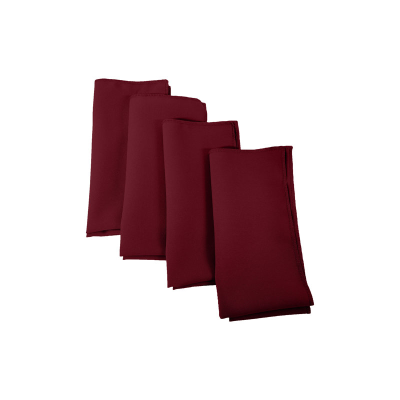 Polyester Square Napkin - Basics by Wayfair™, Cranberry, Set of 4