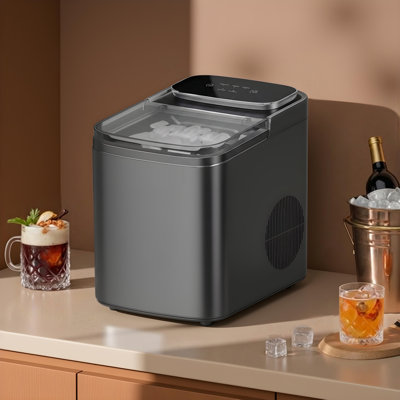 Ice Maker Countertop, 26lbs/24h, 9 Bullet Ice Cubes Ready In 6 Mins, Auto-cleaning Portable Ice Maker
