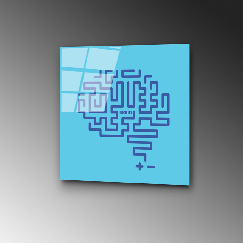 Boze Print on Glass, Blue