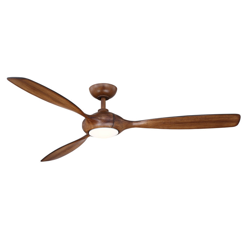 Kurt 60'' Ceiling Fan with LED Lights, Walnut