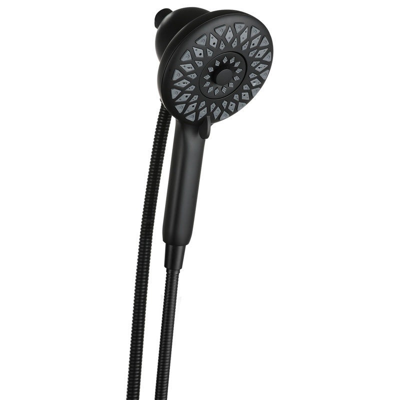 High Pressure Shower Heads 6 Spray Mode, Magnetic Shower Head For Bathroom, Matte Black Handheld Shower With 60 Inch Stainless Steel Hose