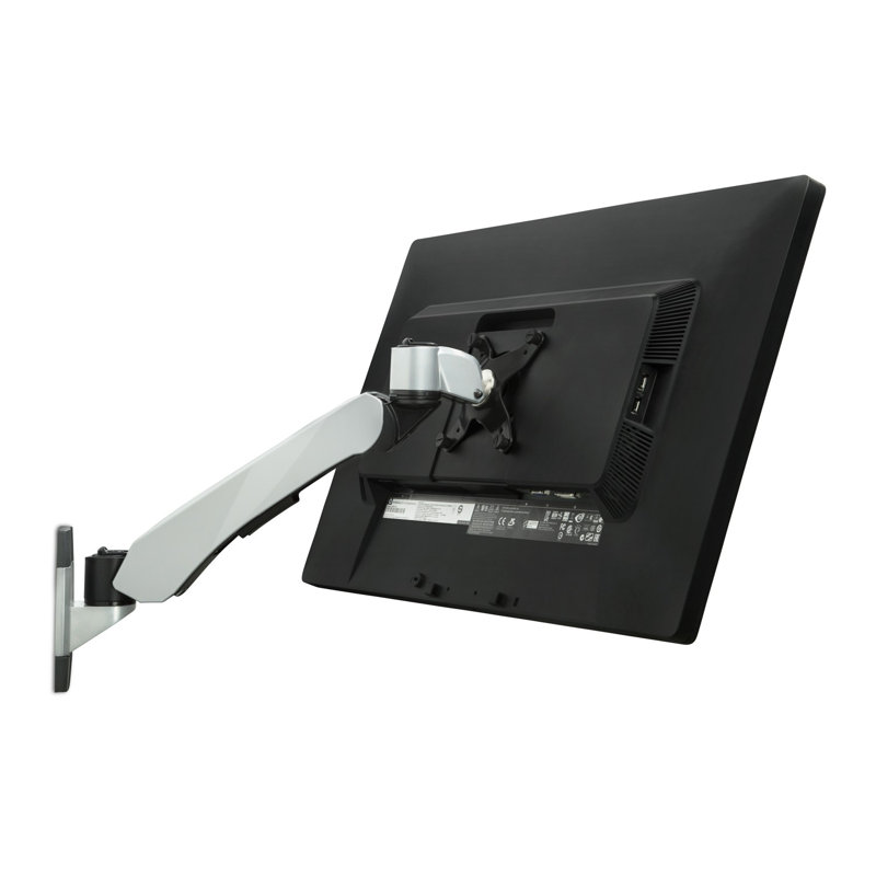 Support pour écran d'ordinateur à fixation modulaire Mount-It | Convient aux écrans jusqu'à 32 po | Gris et argent