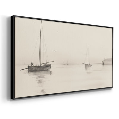 Série nautique-CCCCL XXV III - Toile tendue avec châssis encadré - Prêt à être accroché