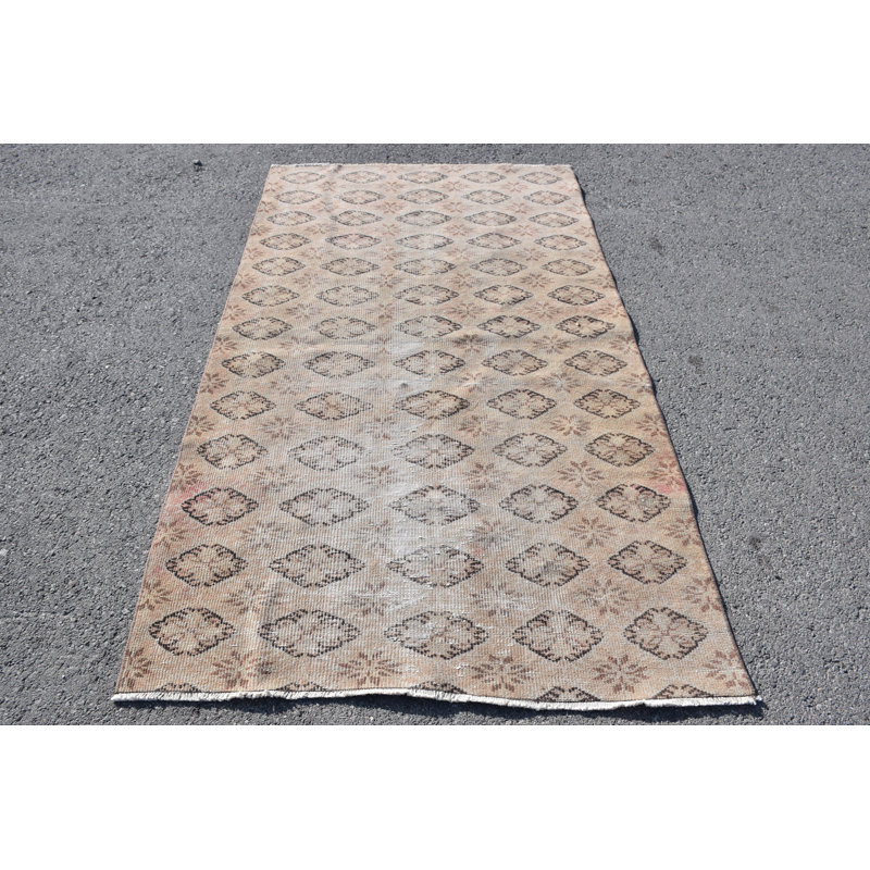 Tapis turc Oushak tissé à la main dans un style rétro pour les salons et les salons