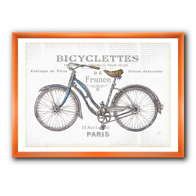 « paris france bicyclettes »-cadre photo sur toile
