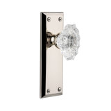 Grandeur Fifth Avenue Plate Privacy with Biarritz Crystal Door Knob