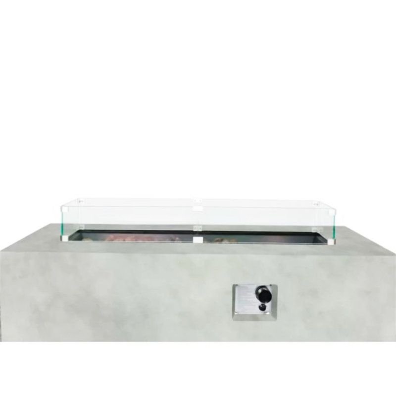 Table de foyer d'extérieur en béton renforcé de fibres