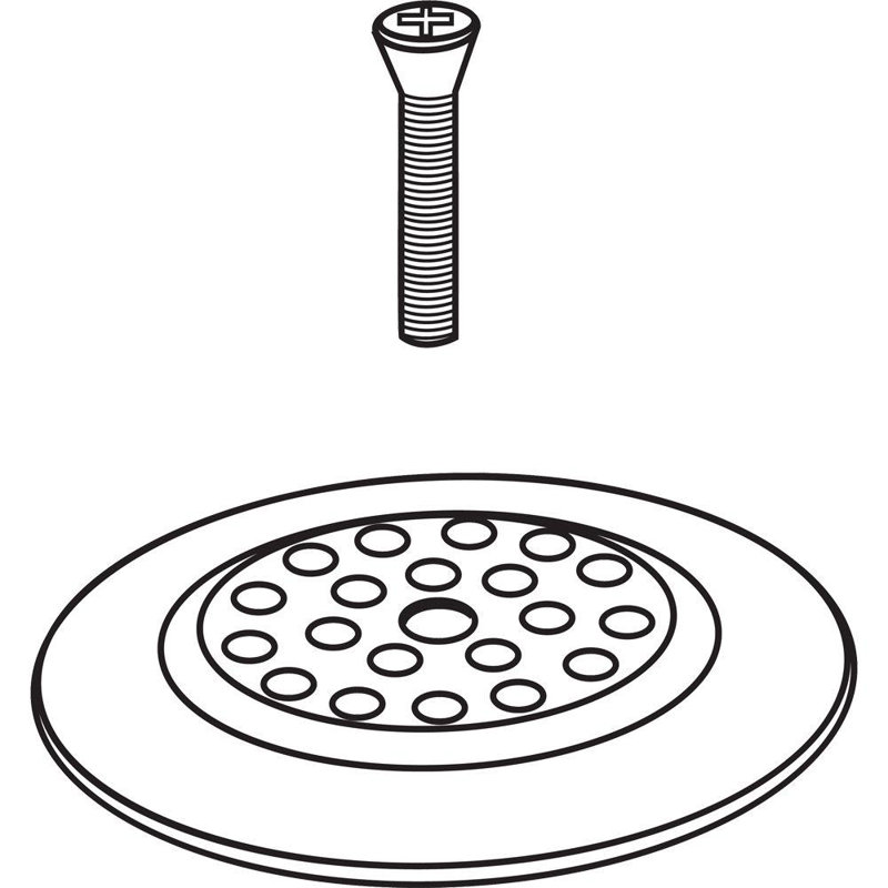 Dome Strainer with Screw, Chrome