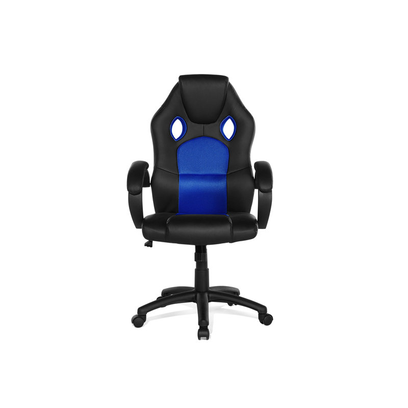 Symple Stuff PC & Racing Game Chair, Cobalt Blue/Black
