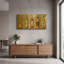 «Beer Bottle On Brick 5» par Jean Plout, art mural en métal doré, 48 po x 24 po-693685280
