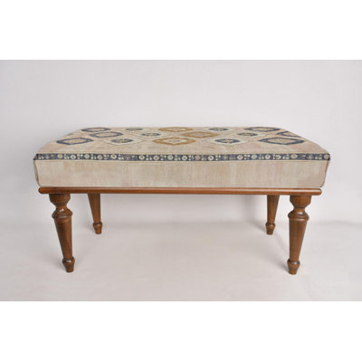 Geometric Pattern Bench, Mudroom Bench, Ottoman Bench, Upholstered Bench, Turkish Rug Bench, Kilim Bench, Home Decor Bench, Handmade Bench