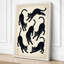 Six Cats Dancing Japandi 1 Piece Wrapped Canvas Wall Art-993908489-993908491