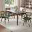 Modern Swivel Faux Leather Dining Chairs With Rattan Back-118783027-117542739