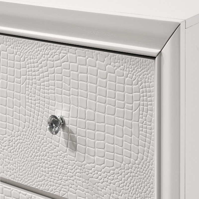 Commode à tiroirs de style contemporain, Blanc