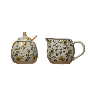 Canora Grey Small 2 Liter Ceramic Porcelain Teapot Tea Kettle with Floral  Design, 1.5 Lbs Not for Stove Top