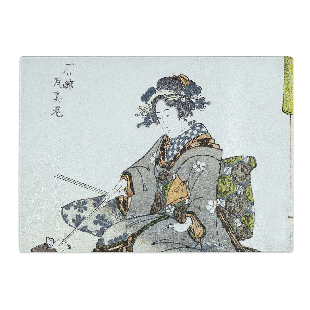 Tempered Glass the Tea Ceremony by Kikukawa Eizan Chopping Board