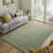 Geometric Pile Low-Effect patterned Machine Woven Green Area Rug-357713300