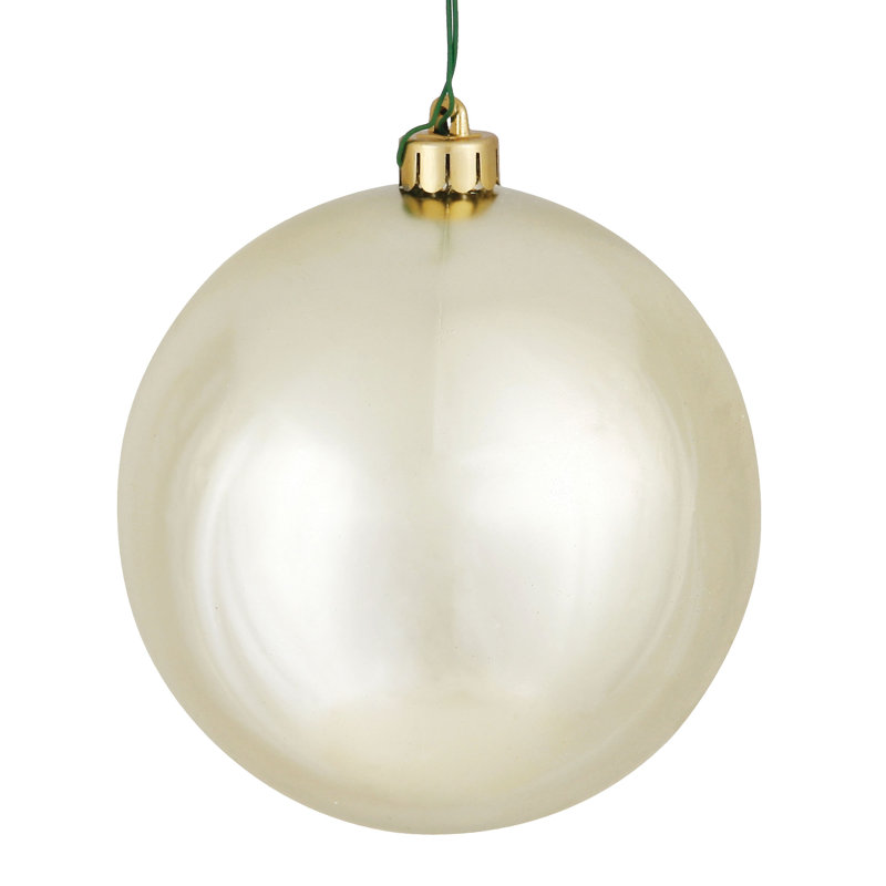 The Holiday Aisle® 4" Shatterproof Bauble, Champagne