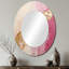 Miroir mural ovale rose sur métal rose-328547207