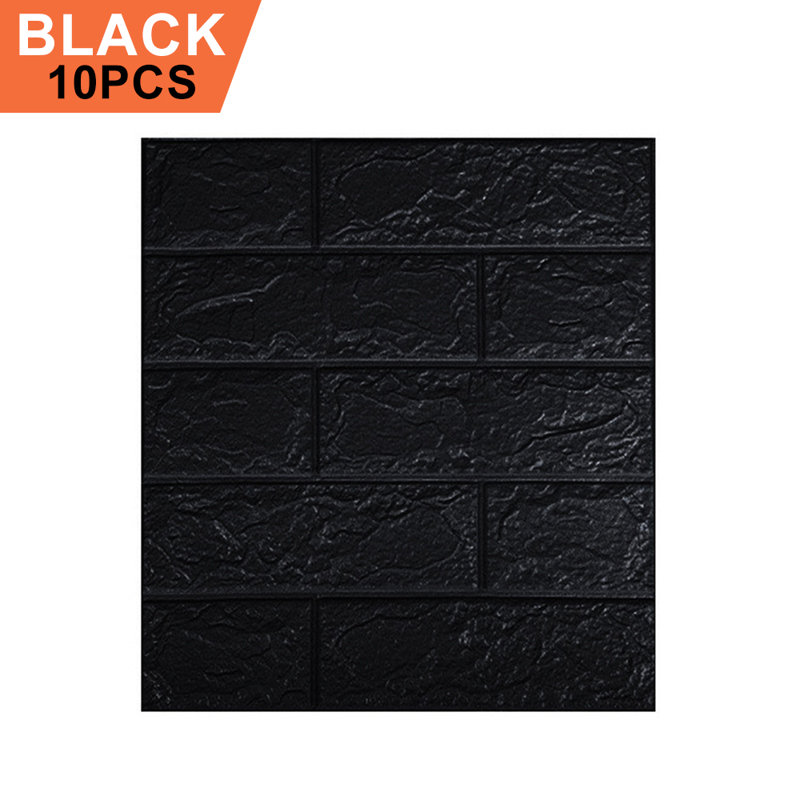10 x 3 x 3 carreaux de brique autocollant mural papier peint panneau de mousse 13,8 x 15,2 po