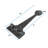 Heart Tip Textured Wrought Iron Strap Hinge