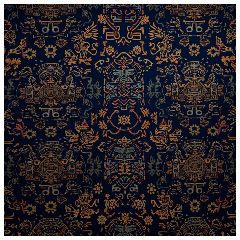 Tapis de bain à motif géométrique complexe, L 24 po x L 17 po