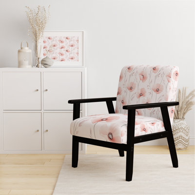 Chaise rembourrée French Country - fauteuil rose Blush Poppies
