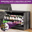 Banc de rangement pour chaussures de campagne 55 "avec tiroir et rangement rabattables-1160933599