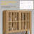 Bamboo Over The Toilet Storage Cabinet, Over Toilet Bathroom Organizer With Slatted Doors, Adjustable Shelves And Open Shelf