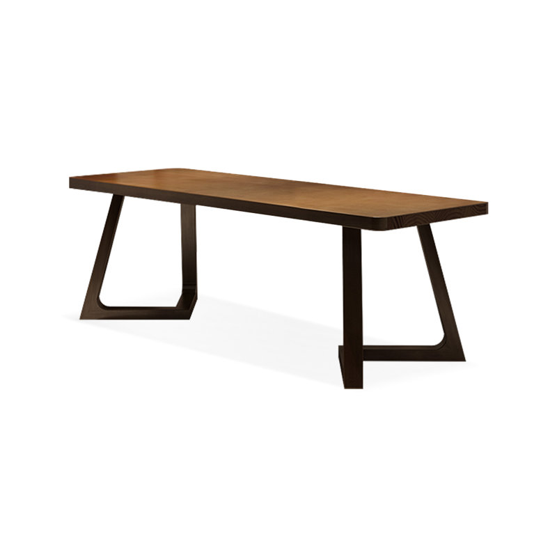 Walnut Rectangular Solid Wood desk, 29.53" H x 78.74" W x 23.62" D