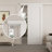 Hidden Style Track Solid Manufactured Wood Panel White Primed Sliding Barn Door With Installation Hardware Kit(No Assembly Required)-111086079-125554071