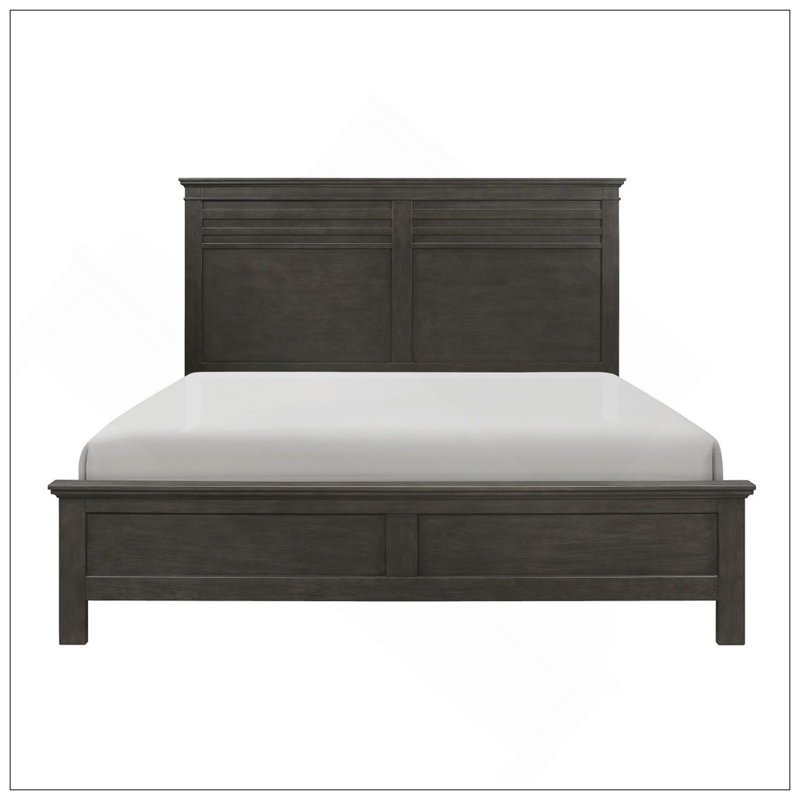 Grand lit 1Pc, Gris anthracite