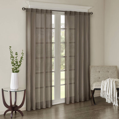 Harper Solid Crushed Curtain Panel Pair