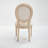 French Country Upholstered Dining Chairs Set of 2 - Round Back with Wire Drawing & Carving Techniques, Disassemblable for Kitchen, Living Room, Restaurant