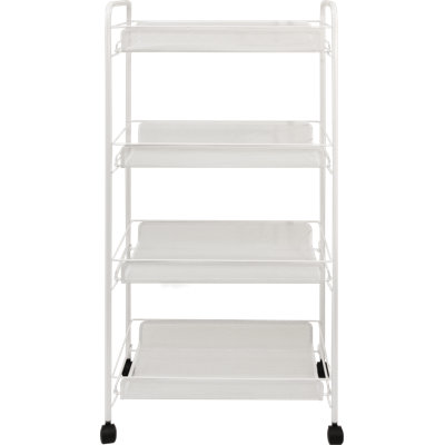 48cm W Metal Shelving Unit with Wheels
